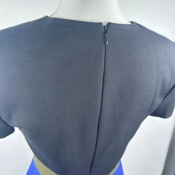 VTG Diane Von Furstenberg‎ Midi Dress Color block Women's Sz 6 Bodycon Career - Picture 5 of 8